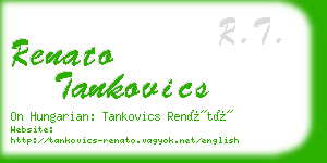 renato tankovics business card